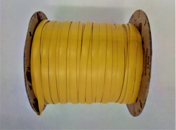 Känguru-Flechtband-Flechtlederriemen - Meterware  4,7 mm lose - Türkis